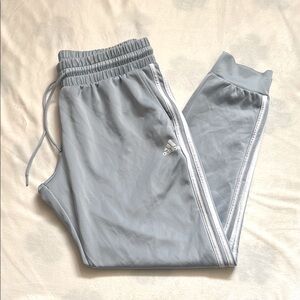 Adidas silky icy blue jogger pants
